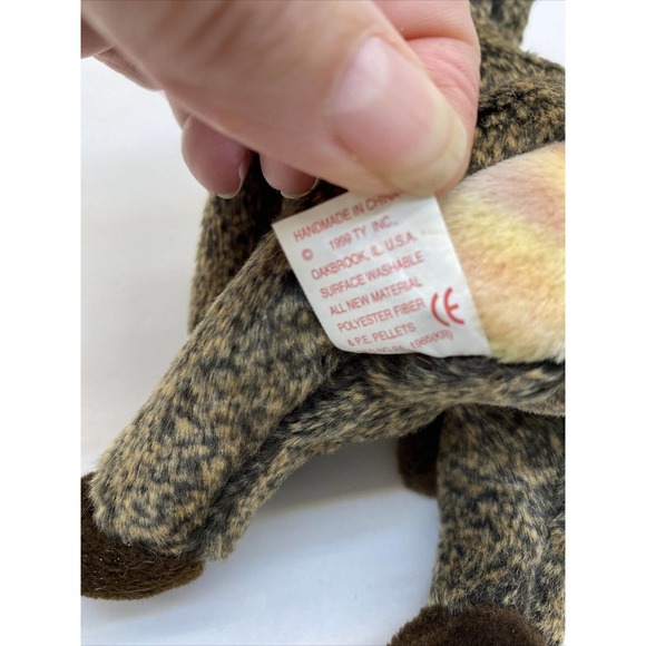 Cheeks Ty Beanie Baby Baboon 1999 Rare - Picture 4 of 12